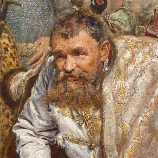 Stephen Báthory at Pskov. Detail: Grigory Nashchokin.