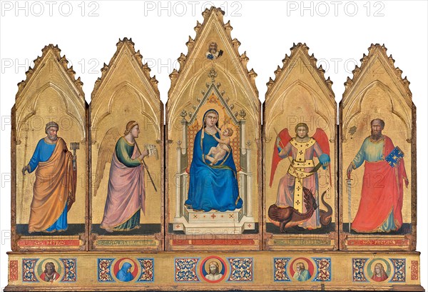 Polyptych: Madonna Enthroned with Child and Saints.