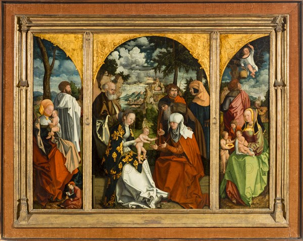 Triptych with the Holy Kinship.