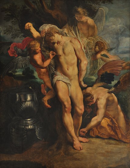 Saint Sebastian Tended by Angels.