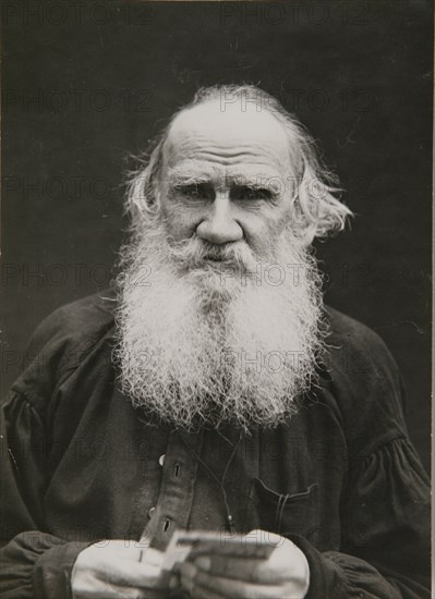 Portrait of the author Count Lev Nikolayevich Tolstoy (1828-1910).