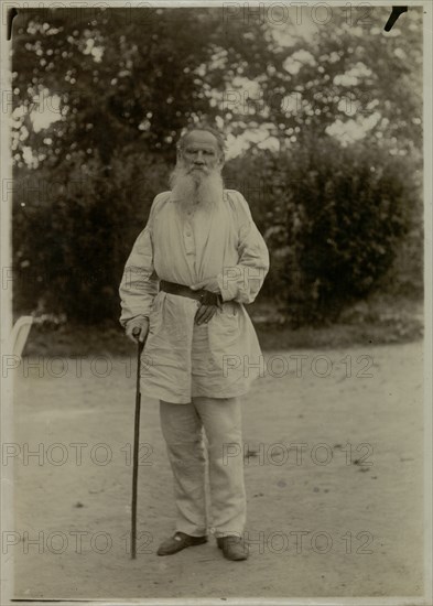 Portrait of the author Count Lev Nikolayevich Tolstoy (1828-1910).