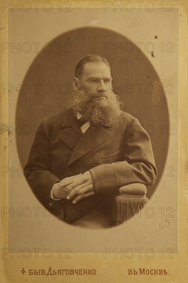 Portrait of the author Count Lev Nikolayevich Tolstoy (1828-1910).