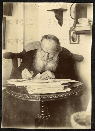 Portrait of the author Count Lev Nikolayevich Tolstoy (1828-1910).