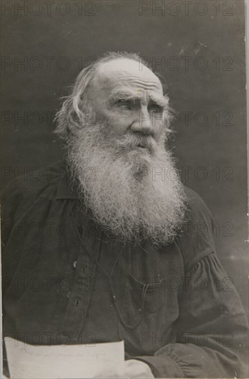 Portrait of the author Count Lev Nikolayevich Tolstoy (1828-1910).