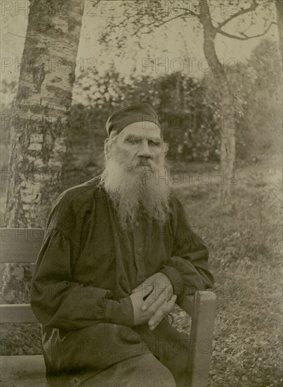 Portrait of the author Count Lev Nikolayevich Tolstoy (1828-1910).