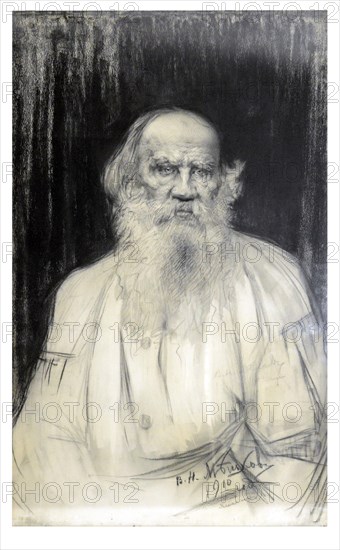 Portrait of the author Count Lev Nikolayevich Tolstoy (1828-1910).