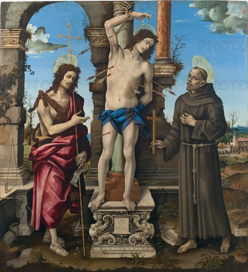 The Saints Sebastian, John the Baptist and Francis of Assisi.