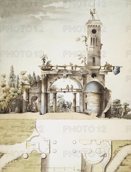 Project for the Ruins Pavilion in the Park at Tsarskoye Selo.