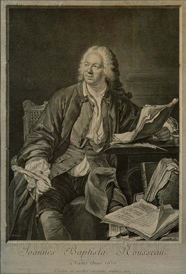 Portrait of the dramatist Jean-Baptiste Rousseau (1670-1741).