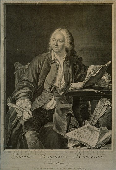 Portrait of the dramatist Jean-Baptiste Rousseau (1670-1741).