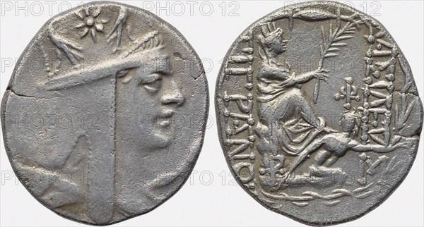 Tigranes the Great. Tyche of Antioch. Tetradrachm of Kingdom of Armenia.