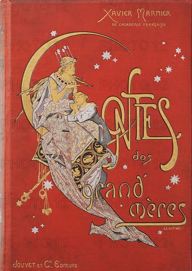 Cover design for Contes des Grand Meres by Xavier Marmier.