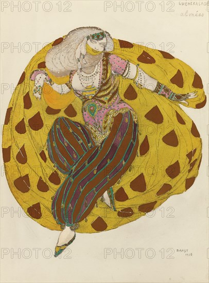 Costume design for the ballet Scheharazade by N. Rimsky-Korsakov.