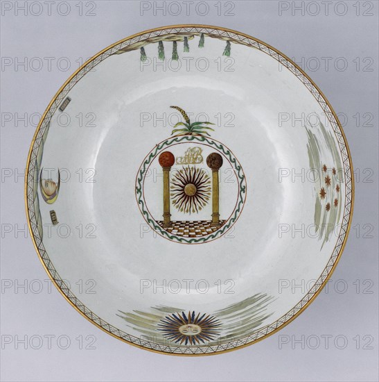 Punch Bowl with Masonic Symbols.