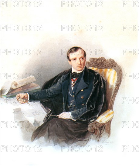 Portrait of the artist and architect Alexander Briullov (1798-1877).