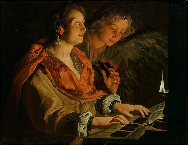 Saint Cecilia and the Angel.