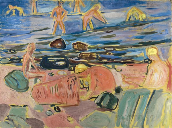 Boys bathing.