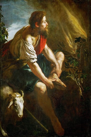 Moses before the Burning Bush.