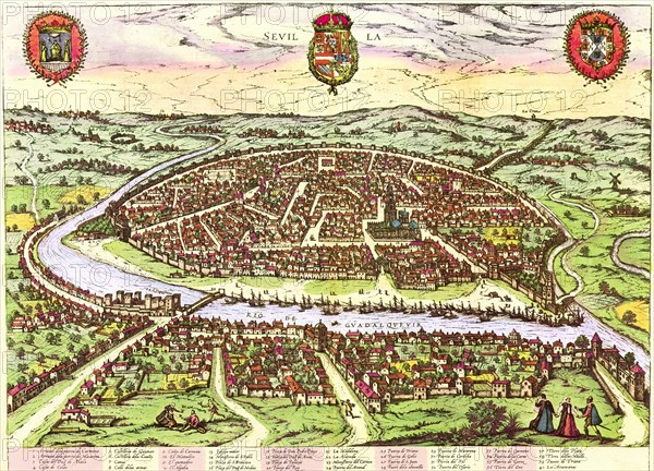 Hispalis (Seville) From Civitates Orbis Terrarum.