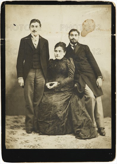 Jeanne Proust née Weil and her two sons Marcel and Robert.