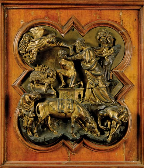 The Sacrifice of Isaac. Panel for doors of the Florence Baptistery.