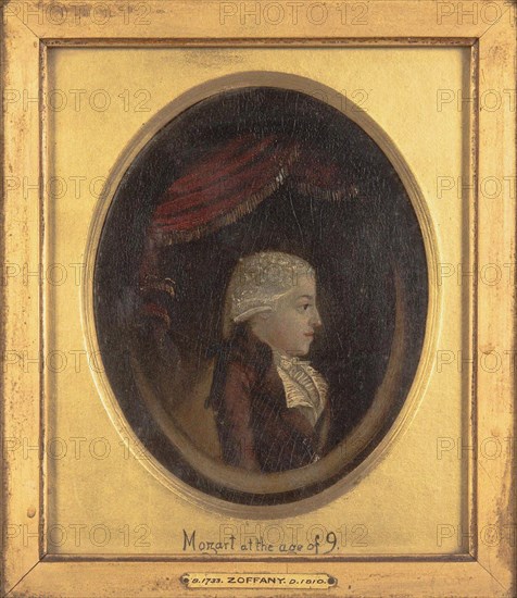 Portrait of Wolfgang Amadeus Mozart at the age of 9.