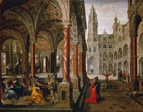 Palace with musicians.