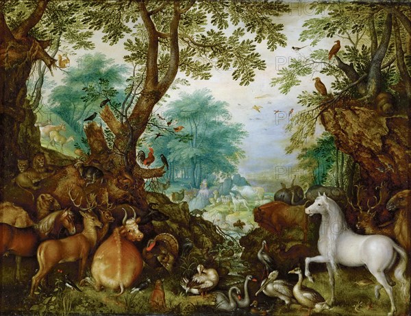 Orpheus among the animals.