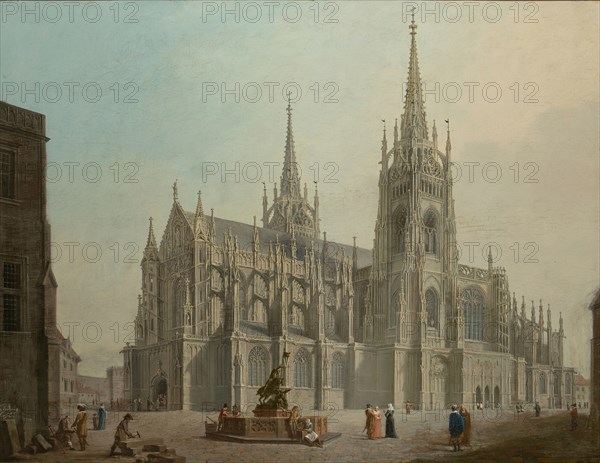 The Cathedral of Saint Vitus in Prague, 1814.