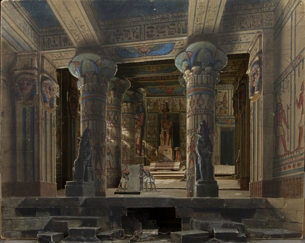 Set design for the Opera Aida by Giuseppe Verdi, Paris, Théâtre national de l'Opéra, 22.03.1880, 188