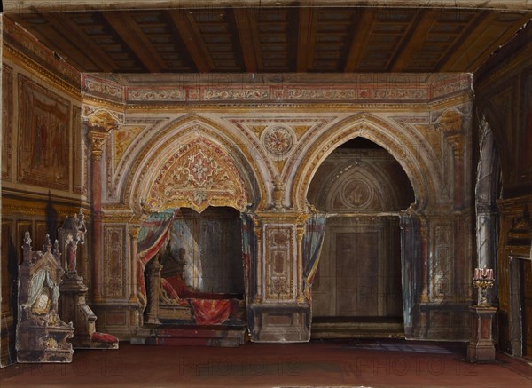 Set design for the Opera Otello by Giuseppe Verdi, Paris, Théâtre national de l'Opéra, 12.10.1894, 1