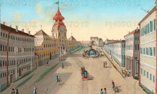 The Mirabell Square in Salzburg (Detail), ca 1810-1815.