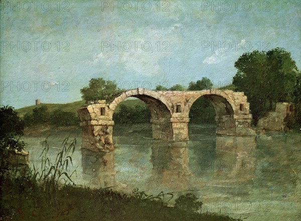 Le Pont d'Ambrussum, 1857.