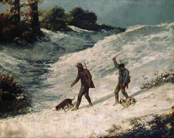 Hunters in the Snow (Chasseurs dans la neige), ca 1864.