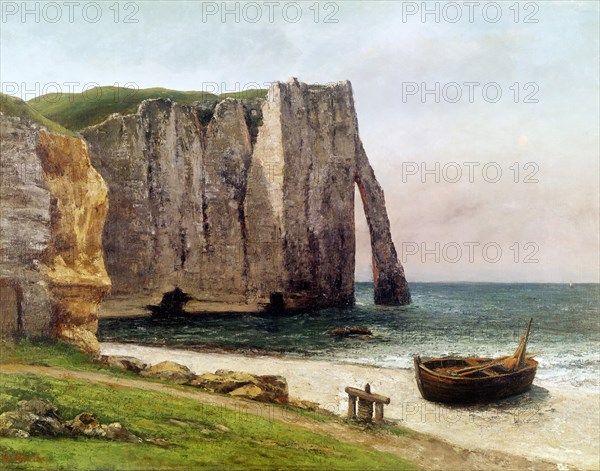 The Cliff at Etrétat, 1869.