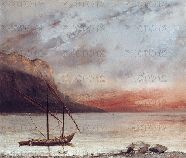 Sunset over Lake Leman, 1874.