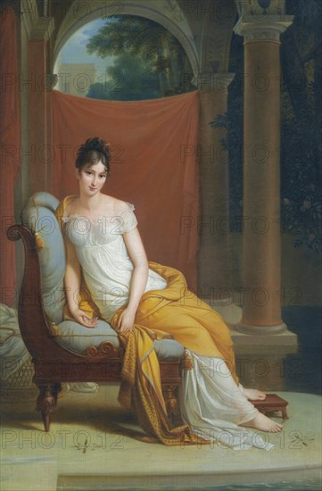 Portrait of Madame Récamier, née Julie Bernard (1777-1849), .