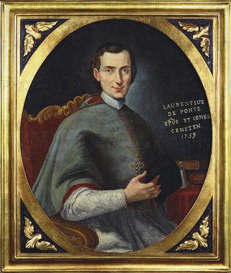 Portrait of the opera librettist and poet Lorenzo Da Ponte (1749-1838) as Bishop, 1759.