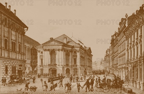 The Estates Theatre in Prague, Early 19th cen..