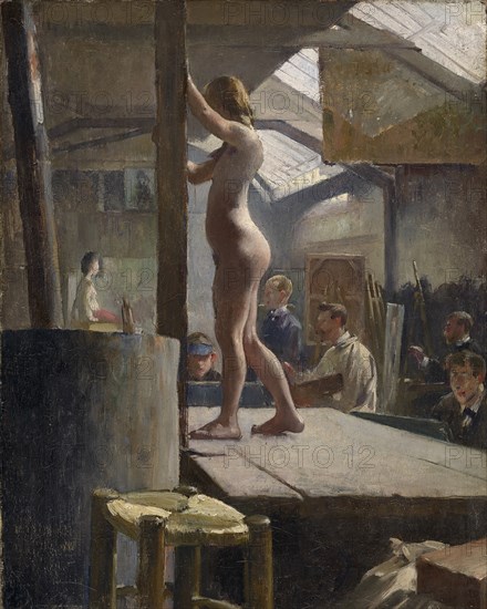 Life Class, Académie Julian, 1887-1888.