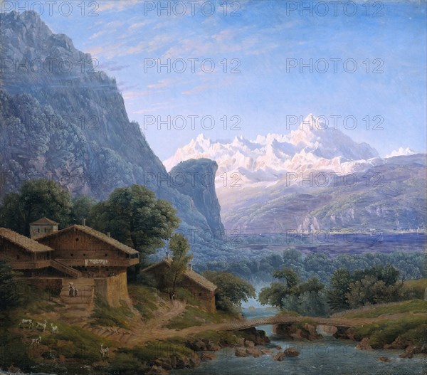 View of Mont Blanc, 1813.