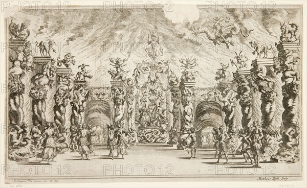 Scene from the opera Il pomo d'oro (The Golden Apple) of A. Cesti to the wedding of Leopold I and Ma