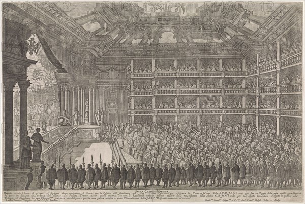 Scene from the opera Il pomo d'oro (The Golden Apple) of A. Cesti to the wedding of Leopold I and Ma