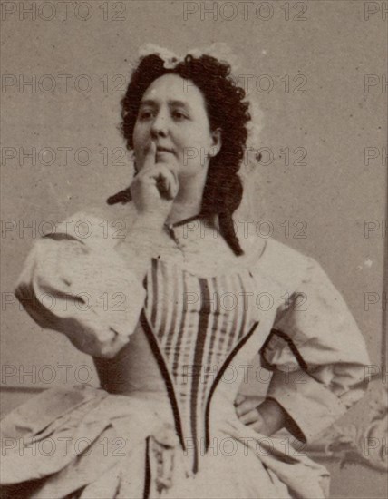 Rosina Penco (1823-1894) as Leonora in Opera Il trovatore by Giuseppe Verdi, Teatro Apollo, Rome, 19