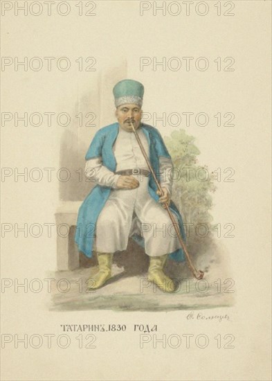 Kazan Tatar Man of 1830 (From the series Clothing of the Russian state), 1869.