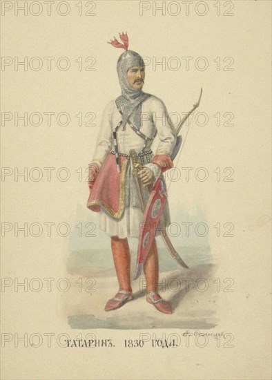 Tatar Man of 1830 (From the series Clothing of the Russian state), 1869.