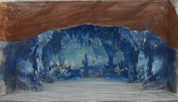 Set design for the Opera Don Carlos by Giuseppe Verdi. Paris, Théâtre de l'Opéra-Le Peletier, 11.03.