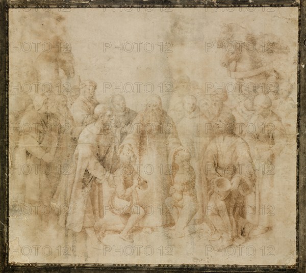 Saint Benedict receiving Maurus and Placidus, ca 1503.