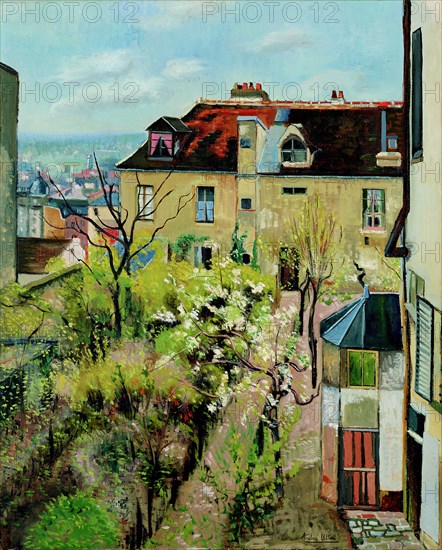 Jardin de la maison d'Utrillo, 1913.